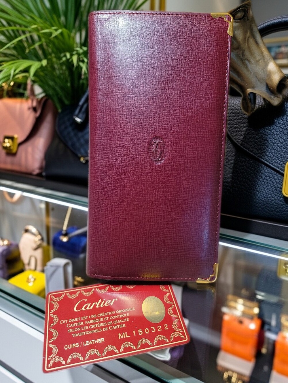 CARTIER Le Must De Cartier Long Wallet Bifold • Vintage • Auth. Card